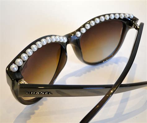 chanel sunglasses with pearls on top|chanel sunglasses women with pearl.